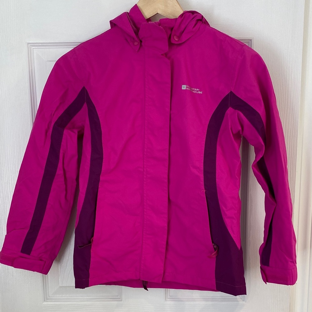 Mountain Warehouse Lightening Kids 3 in 1 Jacket, Pink, size 9-10, no liner